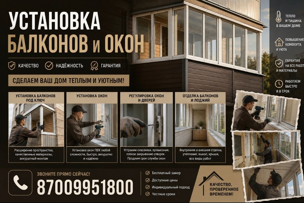 Установка балконов и окон