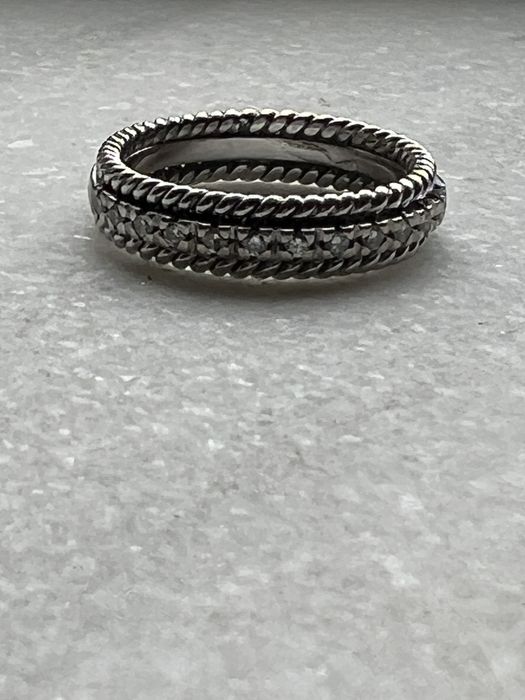 Vand inel din aur alb18k cu diamante