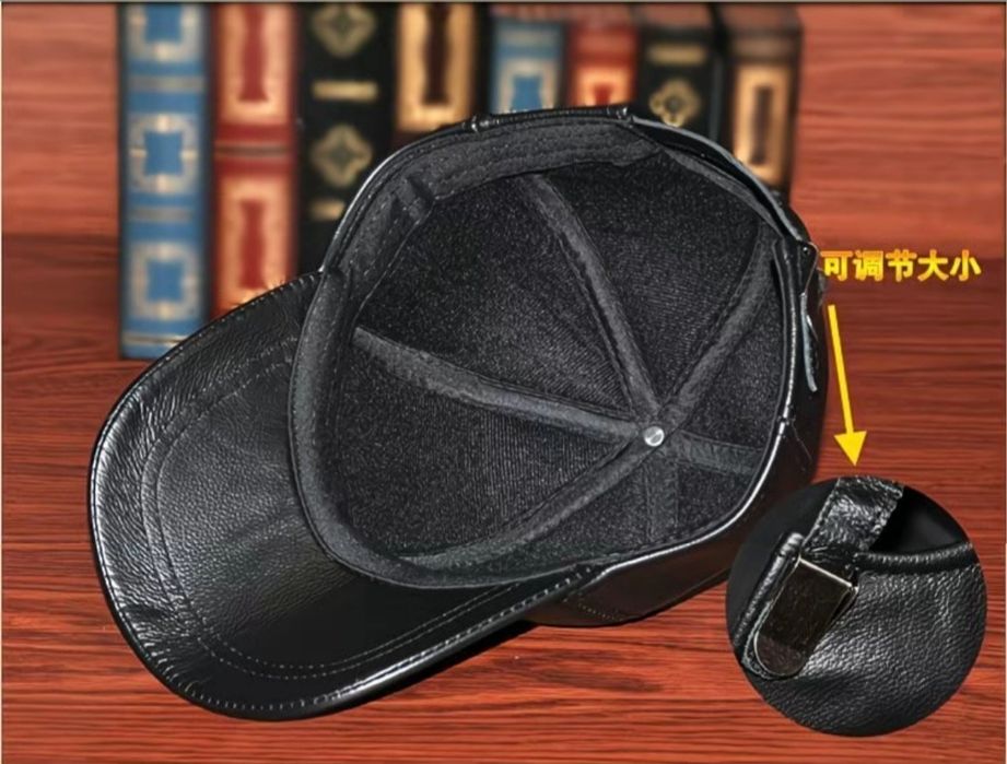 Мужская кепка из 100% натуральной кожи , утепленный
Размер 56-58 см, 5