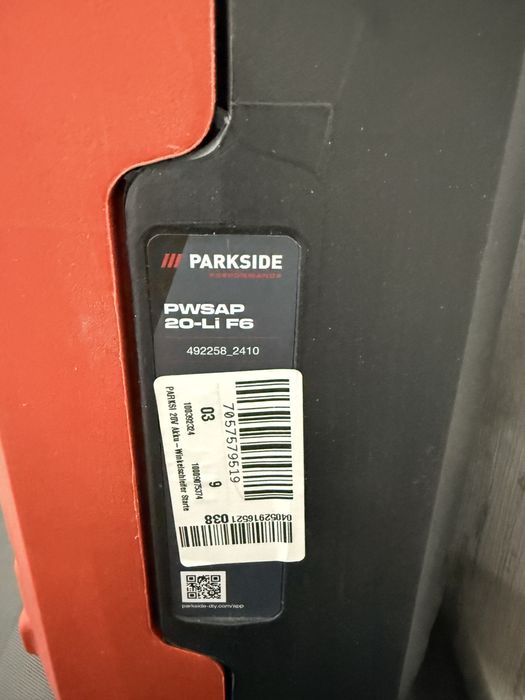 Parkside Performance PWSAP 20- Li F6 - 20 V