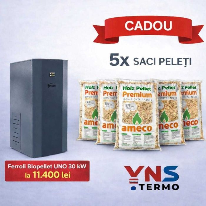 Centrala Peleti Biopellet Ferroli UNO 30
