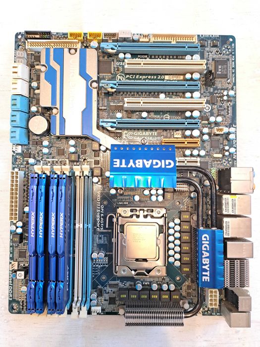 Дънна платка EX58-UD5 Socket1366 ATX, процесор I7 920 и RAM 16GB