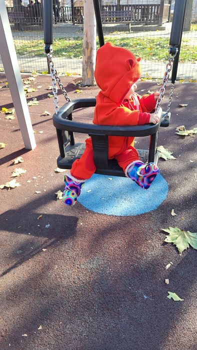 Overall din lână merinos si cagulă