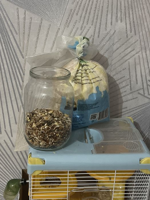 Хомяк с клеткой