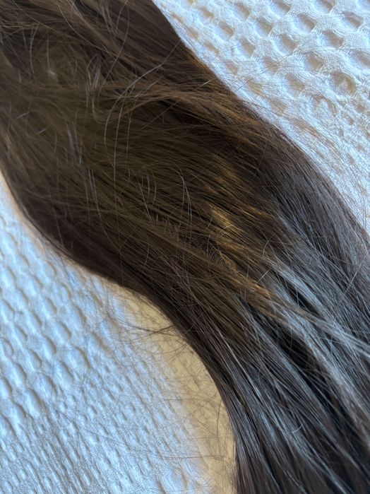 Екстеншъни за коса тъмнокестеняв цвят