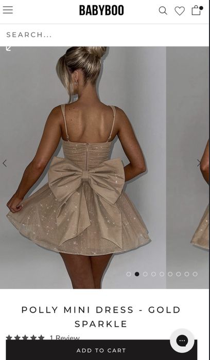 Babyboo златиста рокля