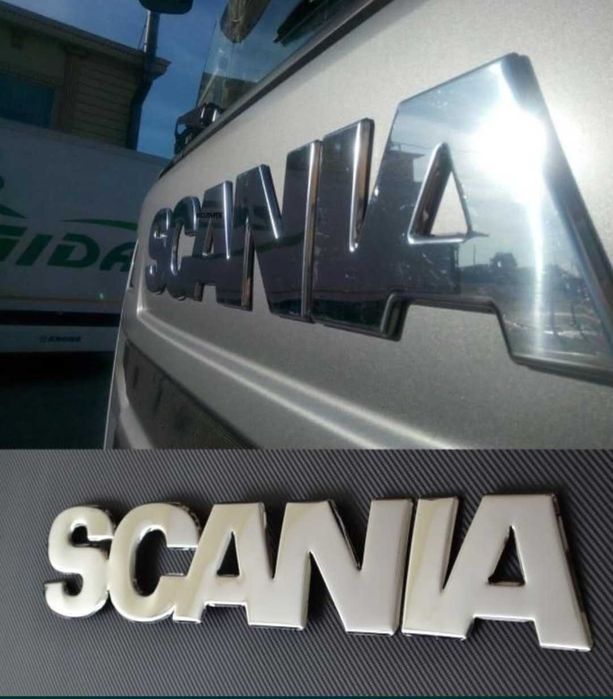 Щампован надпис никел за маската на Scania след 2017-та година