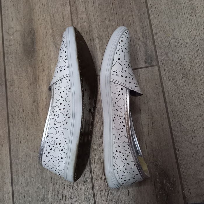 Espadrile albe din piele