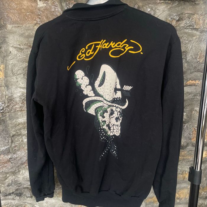 Ed Hardy черен дамски суичър размер М