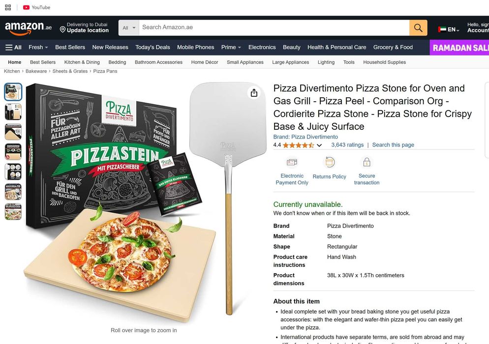 Piatră pentru pizza Divertimento pentru cuptor și grătar cu gaz