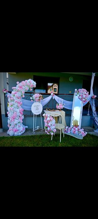 Aranjamente nunta, manechini, măsuță gatit, decor bride,