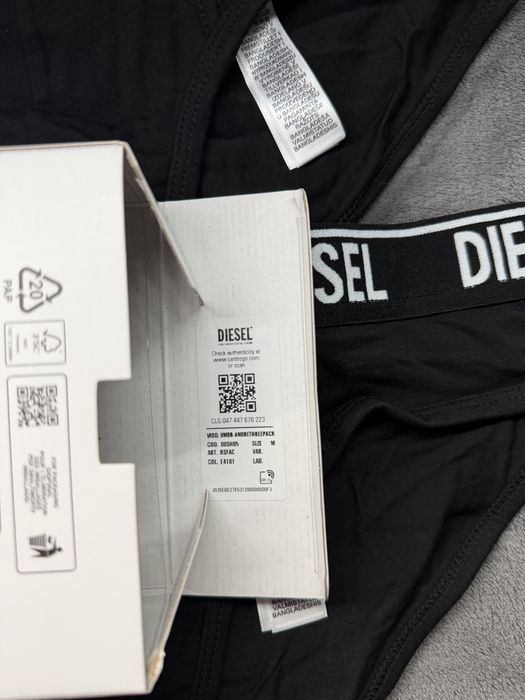 Diesel set 3 chiloti barbatesti negri bumbac marimea M noi originali