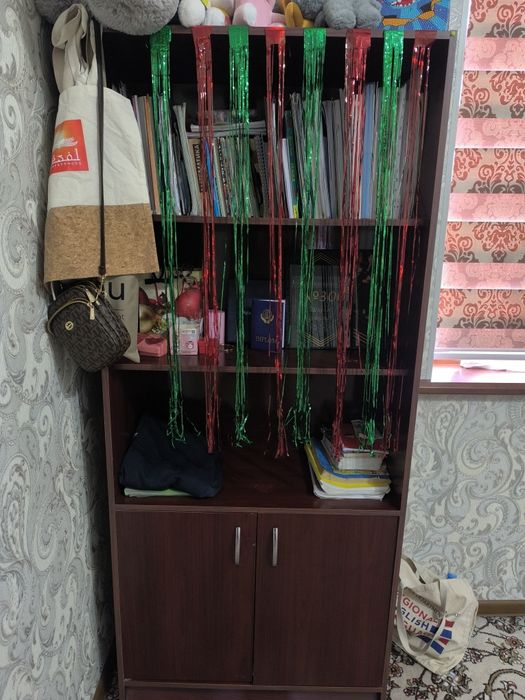 Книжный шкаф с двумя нижними шкафчиками