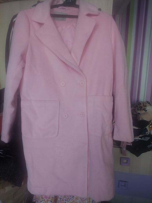 Дамско розово палто