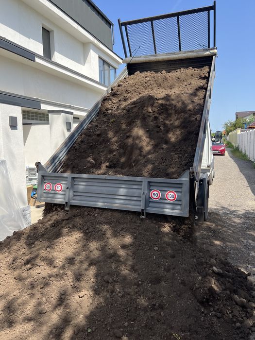 Pământ negru vegetal, Pămant de umplutură, nisip, basculante 18-22 mc