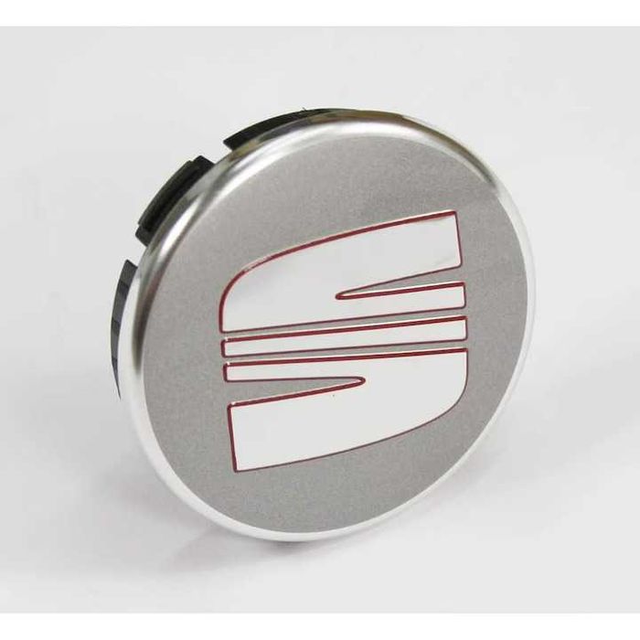Embleme Capace Roti Sigle Jante Seat 63mm, Negru / Rosu, 1P06601165