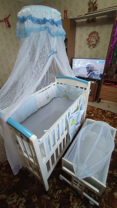 Продаю Детскую  КРОВАТКУ+Люлька НОВАЯ