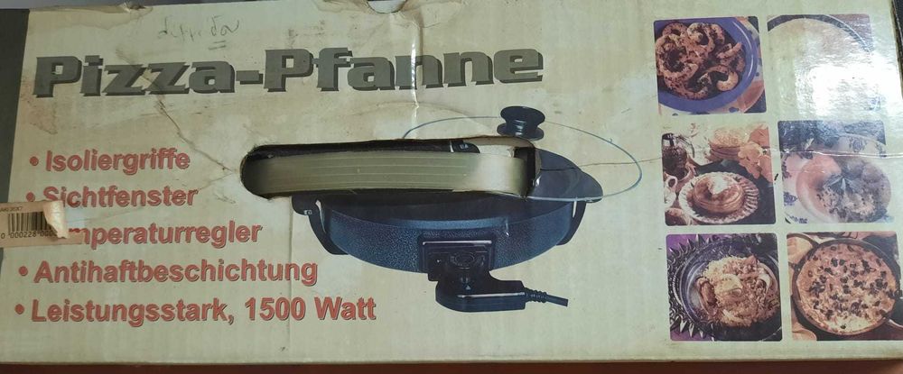 Tigaie electrică 36 cm NOUĂ, capac sticlă, multifuncțională