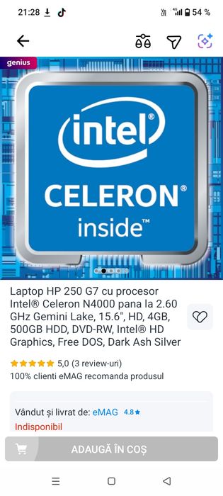 Laptop HP plus geanta transport