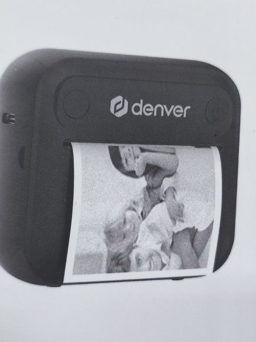 Mini imprimantă termică portabilă Denver Bluetoth 5.0 poze și stickere