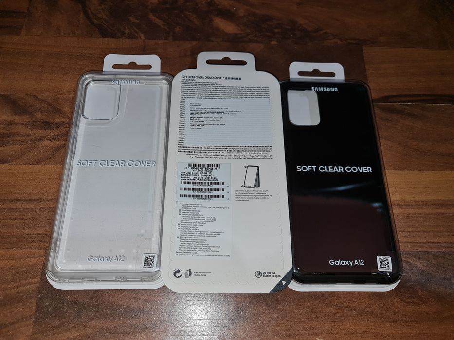 Husa silicon originala Samsung Soft Clear Cover Galaxy A12 si M12
