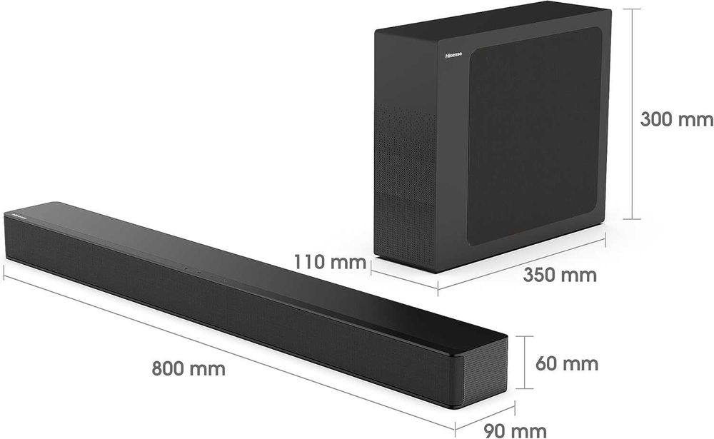 Саундбар Hisense HS2100, 2.1, 240W, Dolby Audio, DTS