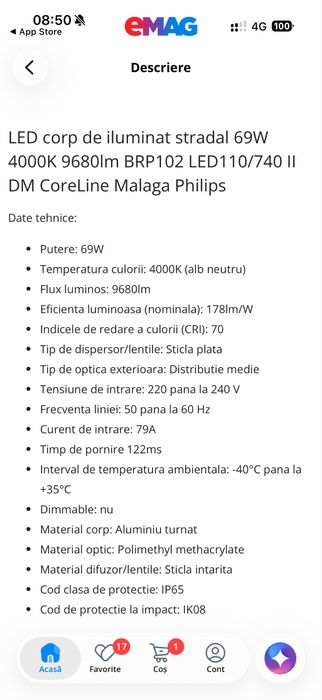 Lampa stradala noua