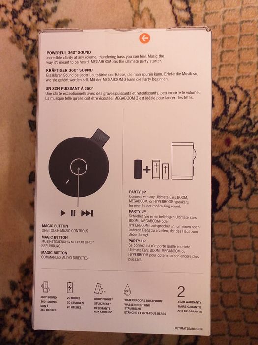 Boxă Bluetooth Ultimate Ears MEGABOOM 3