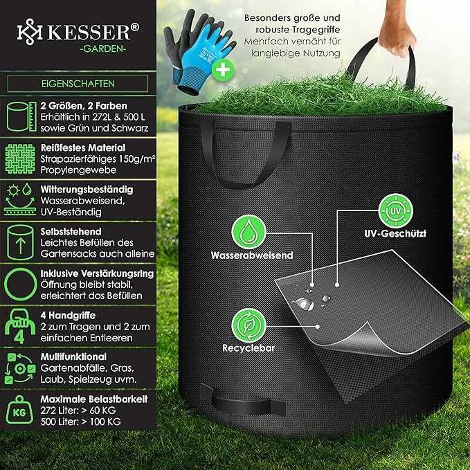 Комплект градински торби KESSER® 2x500л.