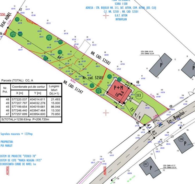 Vand casa la rosu P+M,Aiton jud Cluj