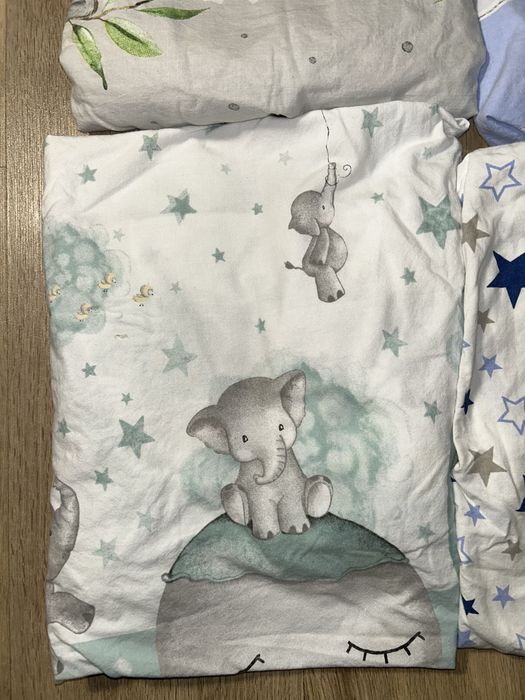 Set 4 cearsafuri cu elastic pentru patut de copii