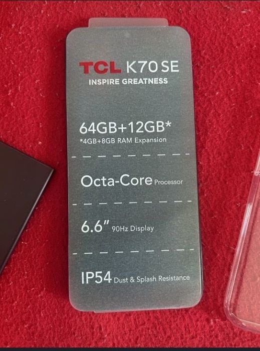 TCL K70 SE Nou Nout 64gb 4+8=12gb RAM