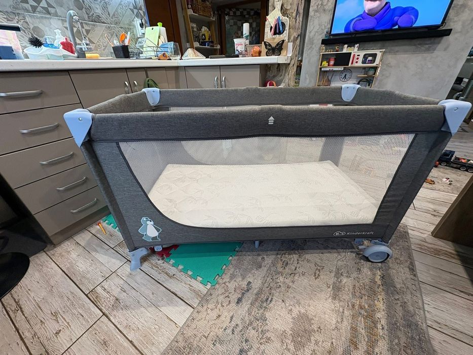 Сгъваема кошара сива