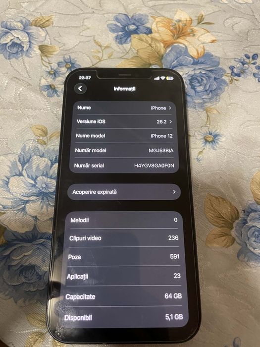 Vand Schimb Iphone 12 negru 80% baterie