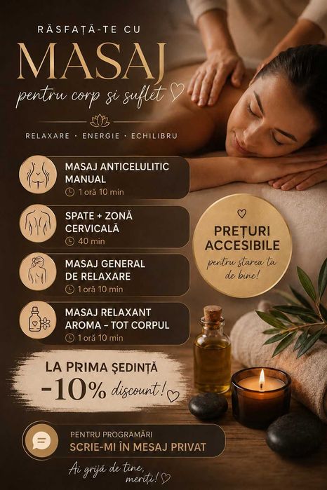Masaj profesional Braşov (women only)