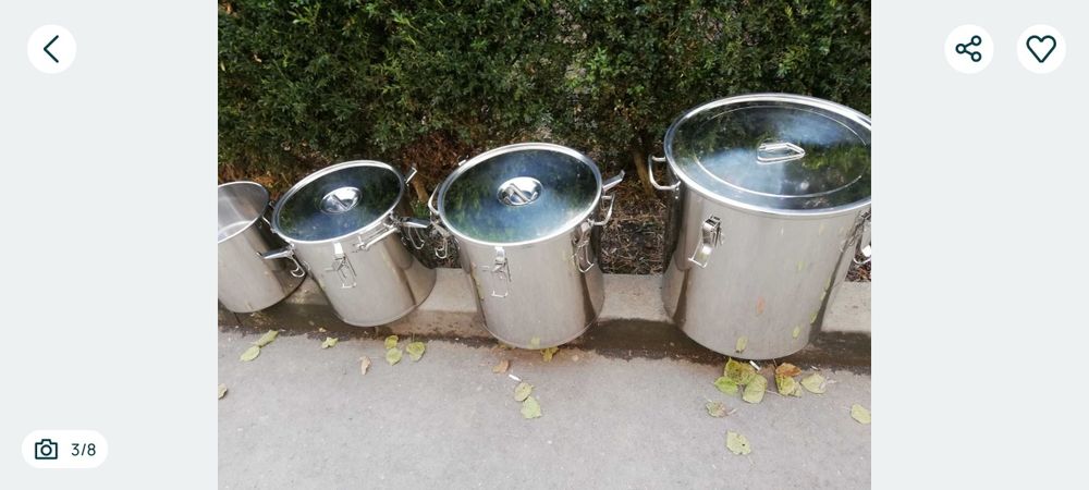 Marmită inox pentru transport lapte/ alimente/ mâncare gătită/ lichide 25L/38L/42L/48L/58L/68L
