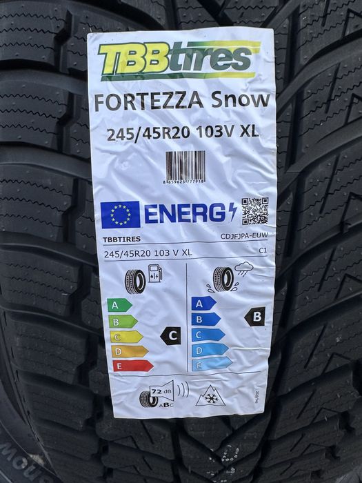 Зимен спорт пакет TBB TIRES FORTEZZA SNOW 245/45R20 275/40R20 БОРД 2454520 2754020