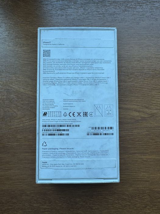 Iphone 17 256gb 100% EAC идеальный 10/10