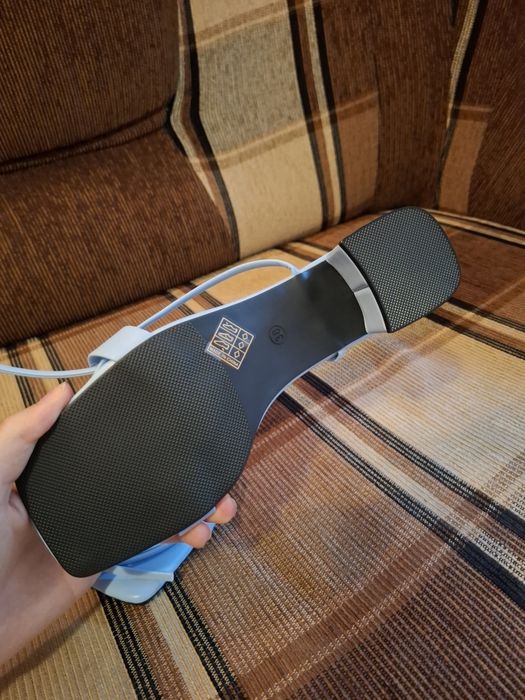 Sandale albastre cu toc jos pentru femei, mărimea 38