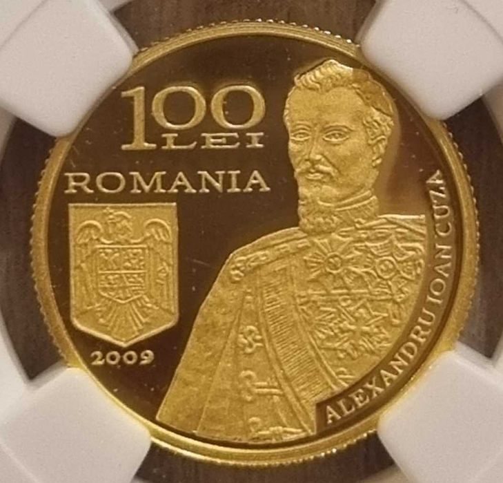 Set 3 monede BNR, aur argint tombac Statul Major General gradate NGC