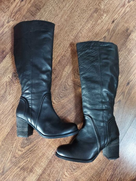 Cizme cu toc din piele naturală 36