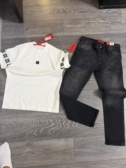 Blugi barbati 2 piese   Tricou si bulgi hugo boss Diesal dsquarde