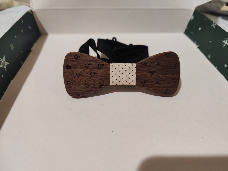 Дървена папионка детска