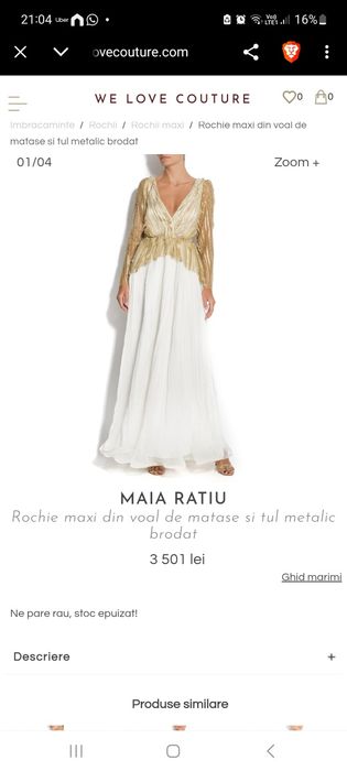 Rochie Matase Maia Ratiu