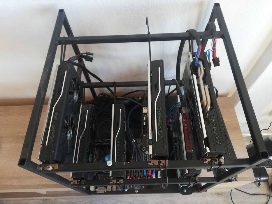 Mining rig 7 x Sapphire RX470 RX570 8GB