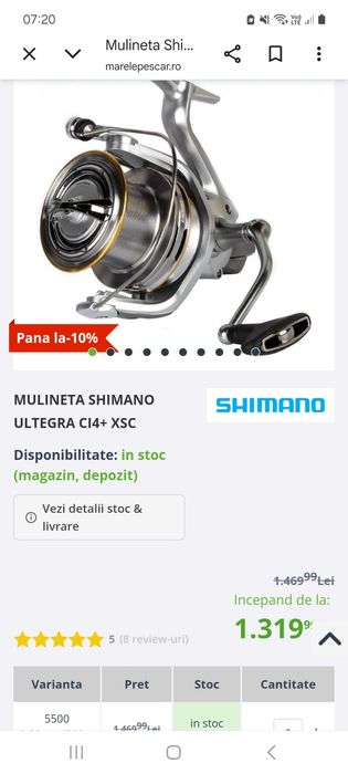 mulinete shimano ultegra ci4 5500 xsc