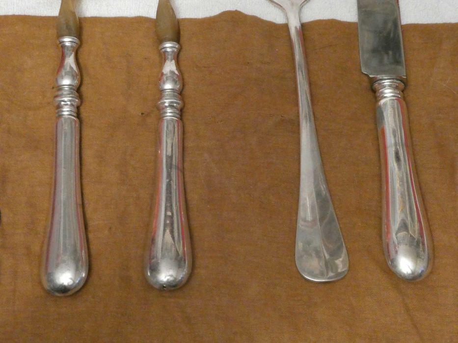 SET ARGINT 800 - Cutit + Furculita + Lingura - Mari - Friptura - Salata - 237g. - Doar 10 lei/gr !