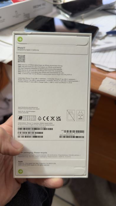 iphone 17 ,256gb, lavender ! чисто нов !
