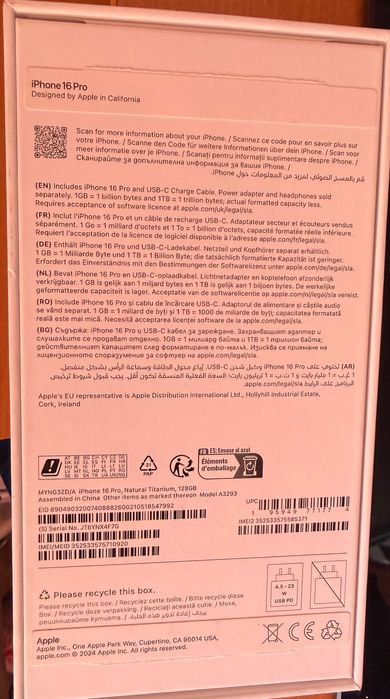 Vând iPhone 16 Pro [128GB] - Natural Titanium - Ca nou