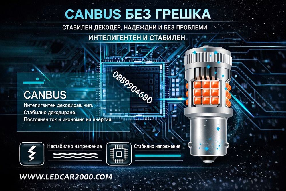 Лед крушки за мигачи и DRL LED T20 1156/1157 (12 - 24 V.)